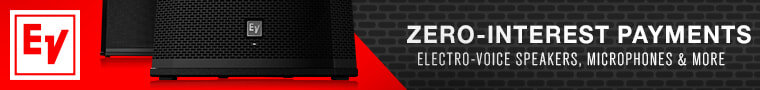 EV: zero interest payments on electro-voice speakers, microphones, and more